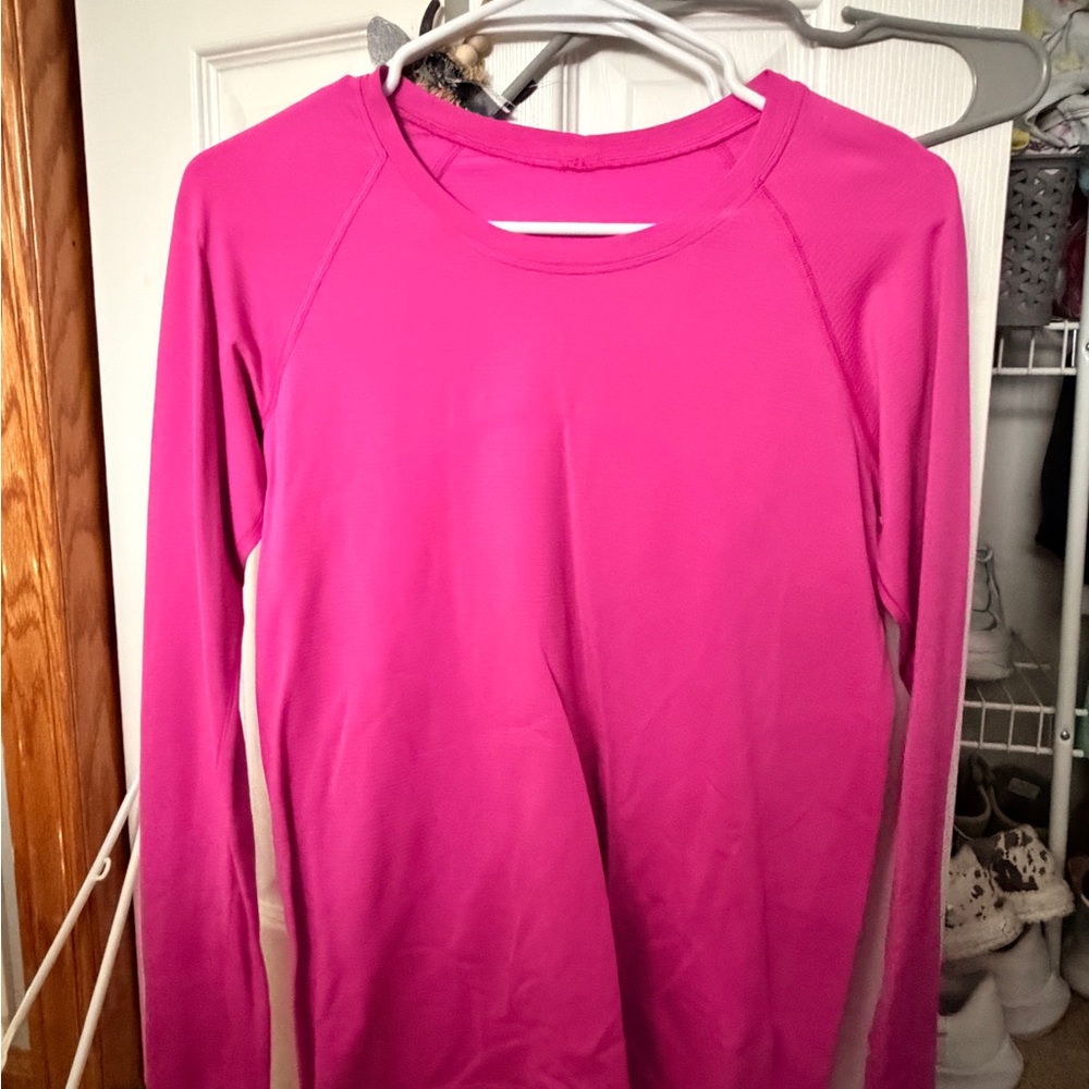 Women's Pink Lululemon Long Sleeve Top
